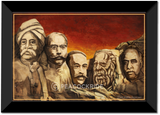 P. Theagaraya Chitty , Nadesa Mudaliyar , T M Nair , Periyar , Anna Wall Poster, Dravidien poster, Frame
