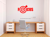 Focus ,Motivational Wall Decal,Motivational ,Wall Decal, Motivational wall sticker