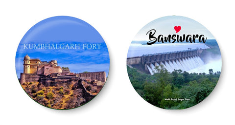 Mahi Dam X1 and MewarX1 Fridge Magnet