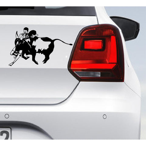 Jallikattu,Jallikattu Car Decal,Jallikattu Car Sticker,Bull Sticker,Bull Bumper Sticker,Jallikattu Sticker