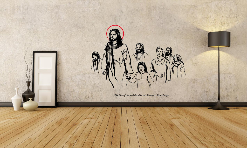 The Jesus Christ with the People Wall Decal Peacockride