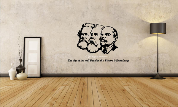 Karl Marx , Friedrich Engels , Vladimir Lenin`, Wall Decal