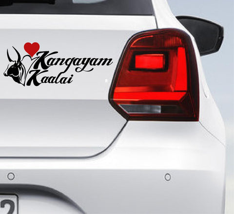 Love Kangayam Kaalai,Bull,Kangayam Kaalai,Tamil Culture,Love Kangayam Kaalai Sticker,Jallikattu Sticker,Jallikattu Car Sticker