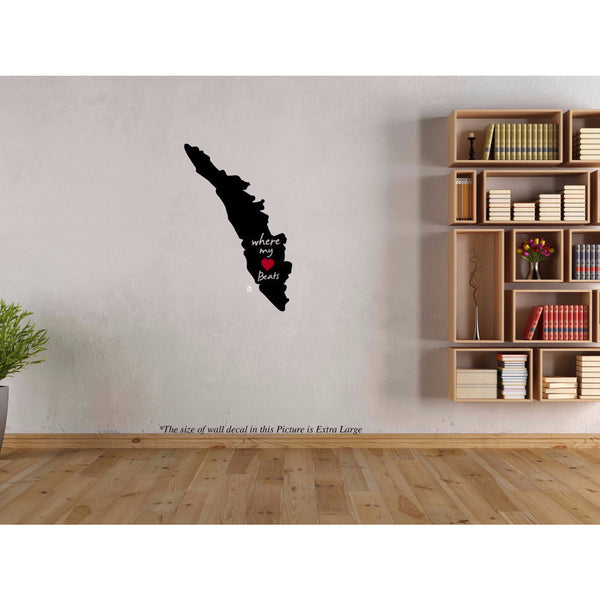 Kerala Where my heart beats Wall Decal,Map Sticker,Map,State,Kerala Map Sticker,Kerala Sticker,Kerala Map Wall Sticker,Kerela Sticker,Love Kerala Sticker,Love Kerala Decal,Home Love Kerala Sticker,Home Love Kerala Decal,Love Kerala Wall Sticker,Love Kerala Wall Decal