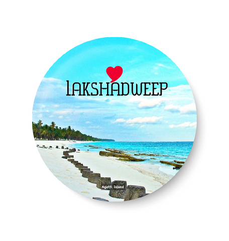 Love Lakshadweep I Agatti Island I Pin Badge, Lakshadweep 