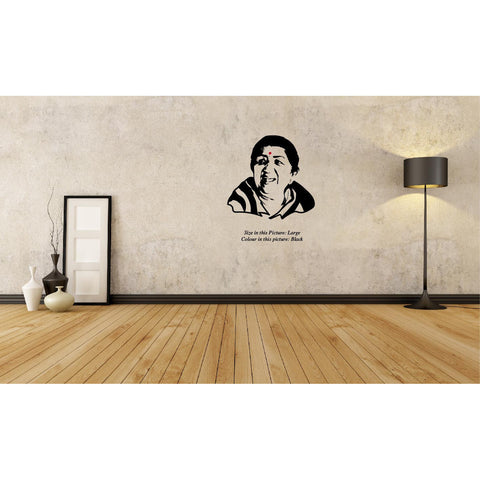 Lata Mangeshkar-The Nightingale Of India ,Lata Mangeshkar-The Nightingale Of India  Sticker,Lata Mangeshkar-The Nightingale Of India  Wall Sticker,Lata Mangeshkar-The Nightingale Of India  Wall Decal	,Lata Mangeshkar-The Nightingale Of India  Decal