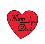 Love Mom and Dad Life Line Bike Decal