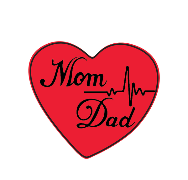 Love Mom and Dad Life Line Bike Decal – Peacockride