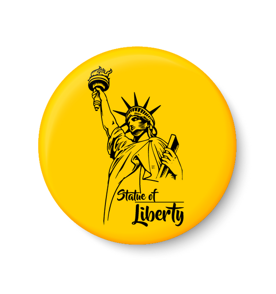 Statue of Liberty , Newyork , USA , World Landmarks ,Pin Badge