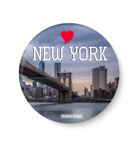 New York,Brooklyn Bridge , New York Pin Badge, New York