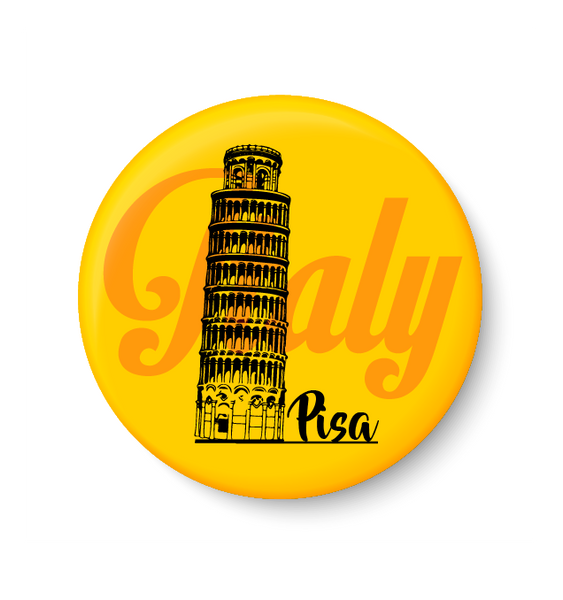 Pisa , Italy , Europe ,World Landmarks ,Pin Badge