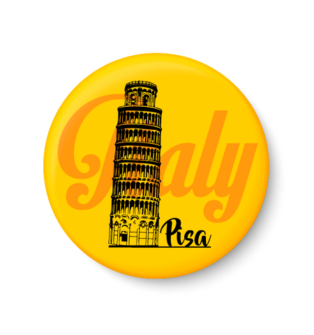 Pisa , Italy , Europe ,World Landmarks ,Pin Badge