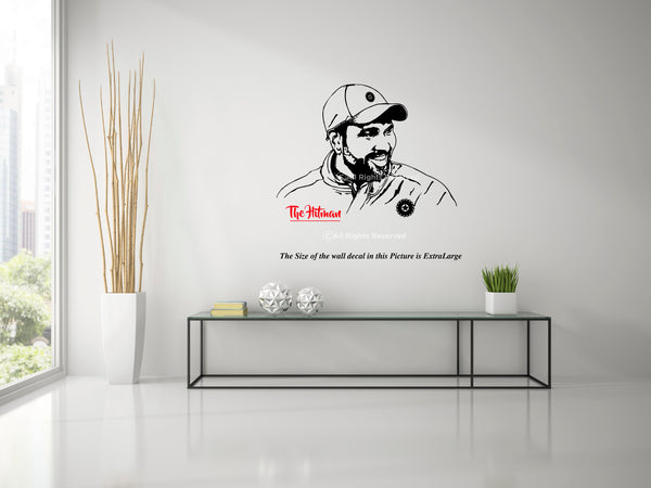 Rohit Sharma Wall Decal, Rohit Sharma Wall Sticker, Rohit Sharma