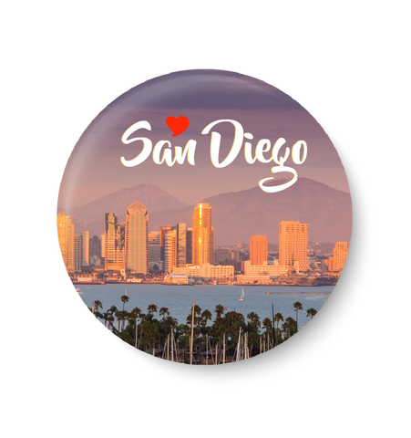 Love San Diego, United States Series Pin Badge, San Diego