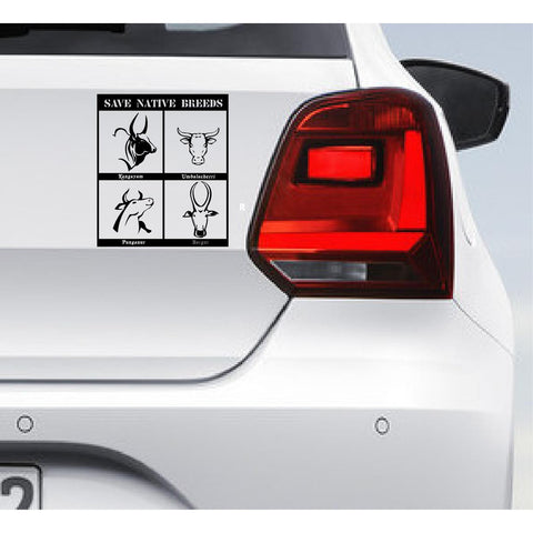 Jallikattu,Jallikattu Save Native Breeds Car Decal,Jallikattu,Game,Tamil Sports,Jallikattu Sticker,Jallikattu Car Sticker