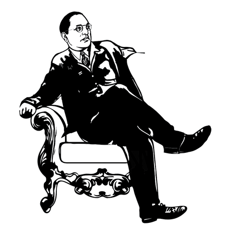 Dr BR Ambedkar wall decal-Customised