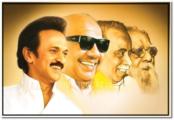 Stalin Kalaignar Periyar Anna I DMK I Wall Poster / Frames