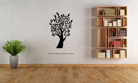 Alphabet tree , Kids Room Wall Decal,,Alphabet Wall Decal, Wall Decal