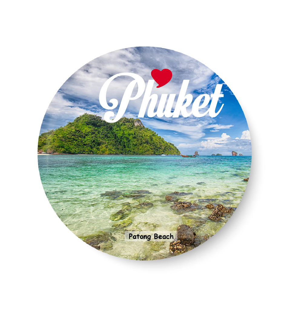 Love Phuket I Patong Beach I Thailand Diaries I Travel Memories I Pin Badge 44mm / Multicolor / Metal