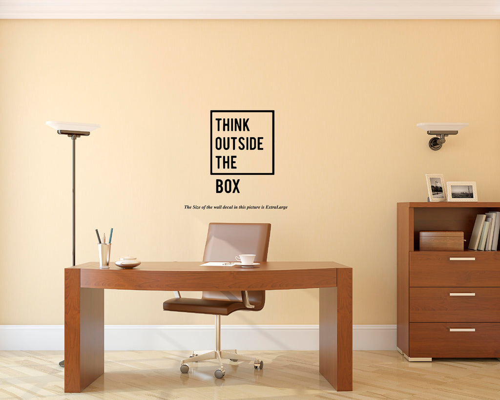PEACOCKRIDE Think out side the Box I Motivational I Wall Decal ...