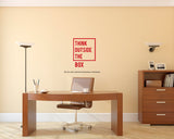 PEACOCKRIDE Think out side the Box  I Motivational I Wall Decal