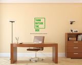 PEACOCKRIDE Think out side the Box  I Motivational I Wall Decal