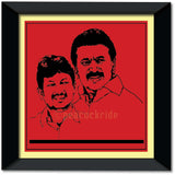 Udhayanidhi Stalin I MK Stalin I DMK I Wall Poster / Frame (12X12/Mount/Black Frame/Glass)