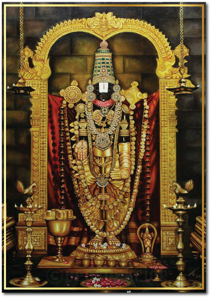 Lord Venkateshwara I Lord Balaji I Lord Vishnu I Tirupati Venkateshwara I Wall Poster / Frame
