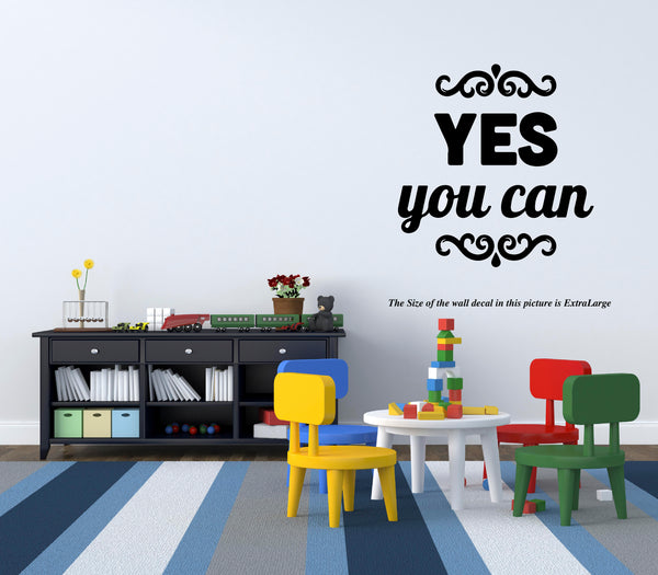 Yes you can I Motivational I Wall Decal,Motivational 