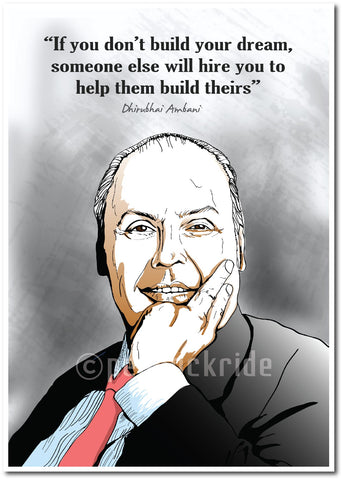 Dhirubhai Ambani I Build your Dream I Wall Poster / Frame