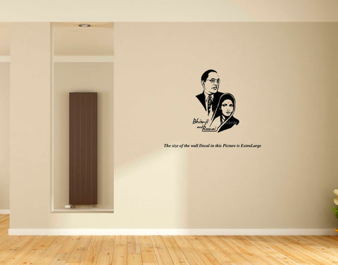 Bhimrao Ambedkar Ramabai I Bhimji Ramai I Wall Decal