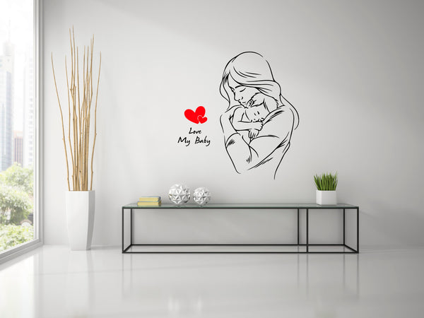 Baby Wall Decal, Love my Baby Wall Decal, Baby