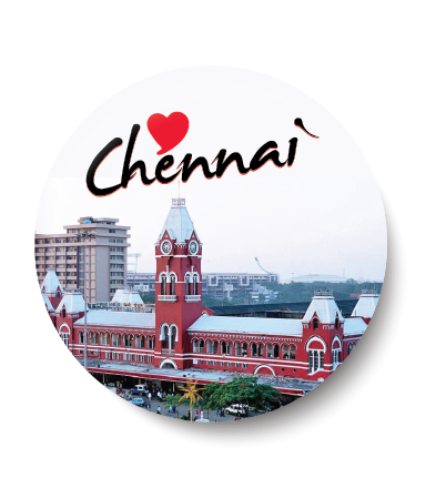Love Chennai I Travel Memories I Fridge Magnet