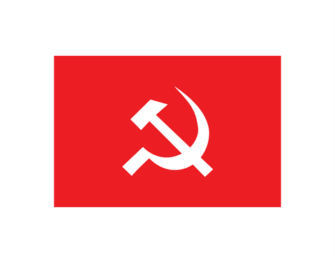 Communist Party of India I CPI I Flag Bike  Sticker