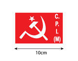 Communist Party of India (Marxist) Symbols I CPI(M) I Flag Bike  Sticker