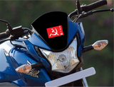 Communist Party of India (Marxist) Symbols I CPI(M) I Flag Bike  Sticker