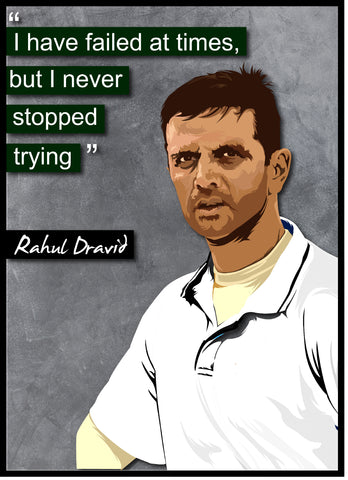 Rahul Dravid- The Great Wall of India I Wall Poster / Frame