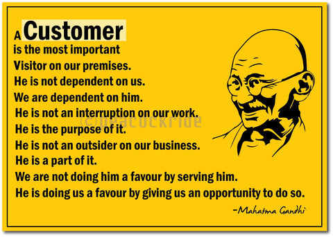 A Customer is God , Mahatma Gandhi Quotes ,Frame, Wall Poster , gandhi, 