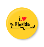 INTERNATIONAL PIN BADGE, I LOVE FLORIDA