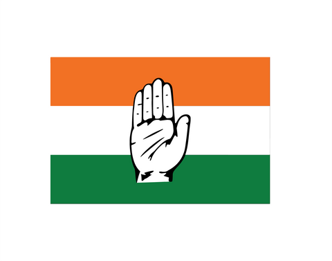 Indian National Congress Party I INC I Flag Bike Sticker