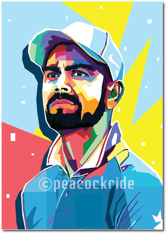 Virat Kohli- The King of Indian Cricket I Wall Poster / Frame