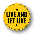 Live and Let Live ,Bike Decal, Bike Sticker