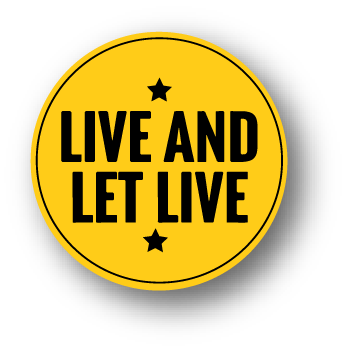 Live and Let Live ,Bike Decal, Bike Sticker