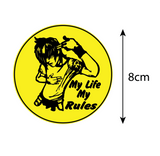 My Life My Rules Bike Decal