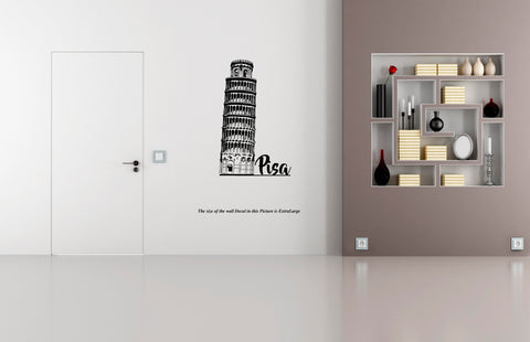 Pisa Tower , Italy Wall Decal, pisa wall decal, wall sticker