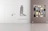 Pisa Tower , Italy Wall Decal, pisa wall decal, wall sticker