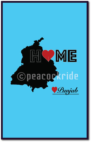 "Punjab Home Love" Wall Poster/Frame