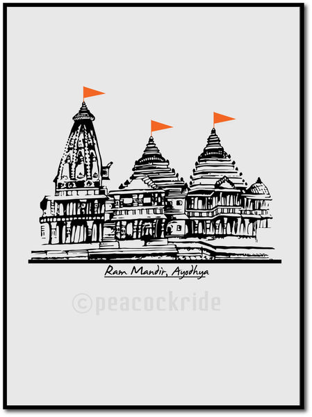 Ram Mandir Ayodhya Wall Poster / Frame