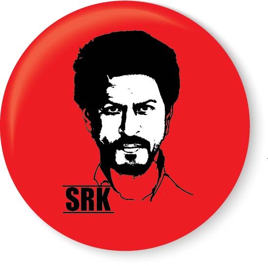 The King of Bollywood , Shah Rukh Khan, SRK, Magnet , Badge, Fridge Magnet, Pin Badge