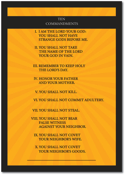 Ten Commandments I BIBLE I CATHOLIC I JESUS CHRIST Wall Poster / Frame